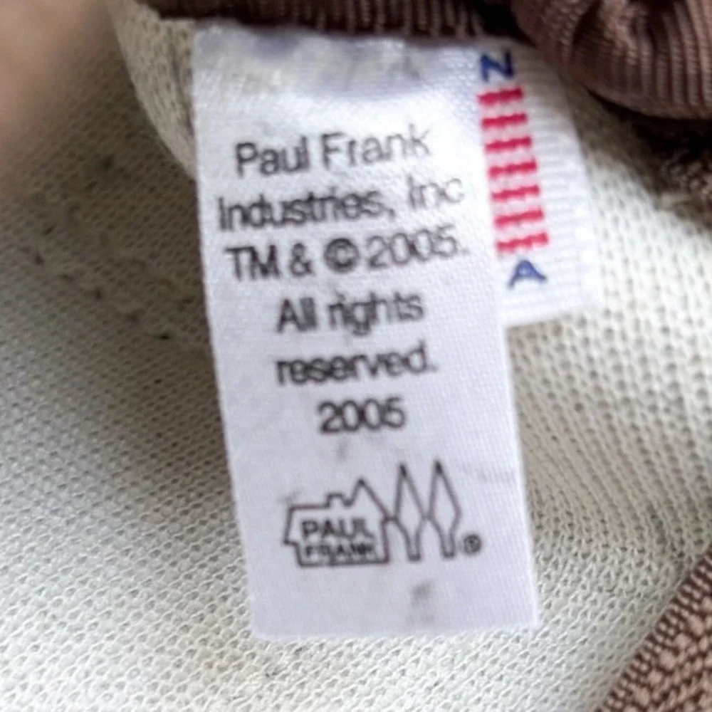 RARE Vintage Original Paul Frank Green Zipper Pouch Made in USA Y2K
